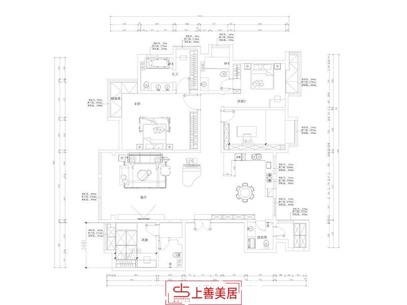 國際城180平裝修效果圖