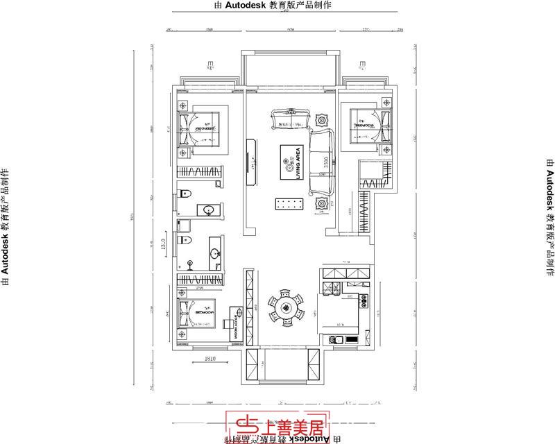 鑫界王府199平裝修效果圖