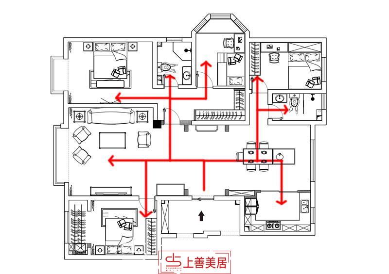 鑫界王府180平裝修效果圖