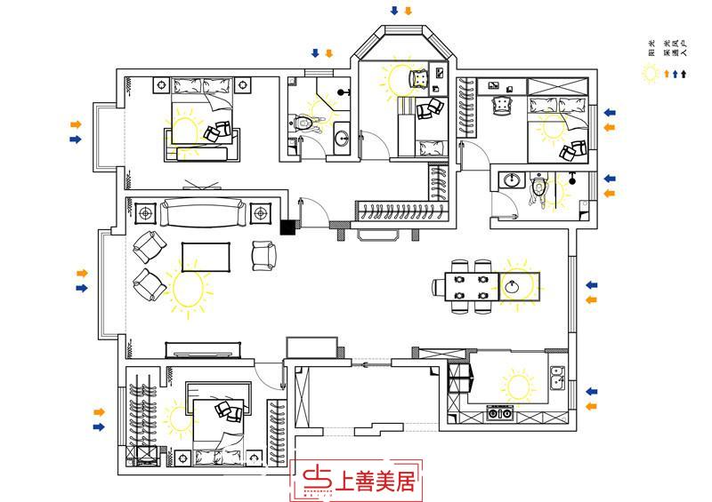 鑫界王府180平裝修效果圖