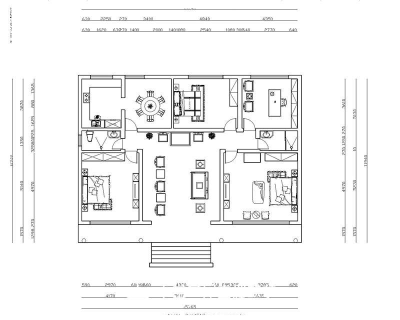 辛集自建別墅200平裝修效果圖